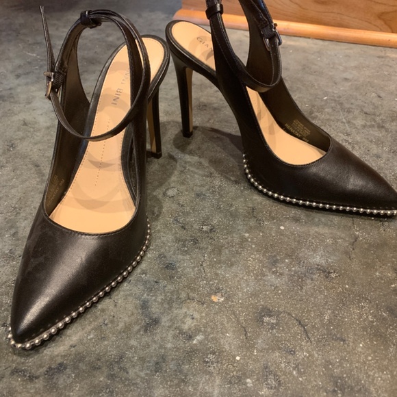Gianni Bini Studded Black Leather High heels 8 - Picture 2 of 6